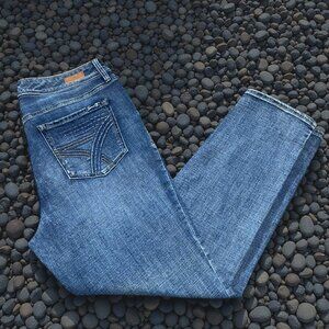 Seven7 Jeans Women’s Size 16 Stretch Straight Leg Blue Denim Mid Rise Pants